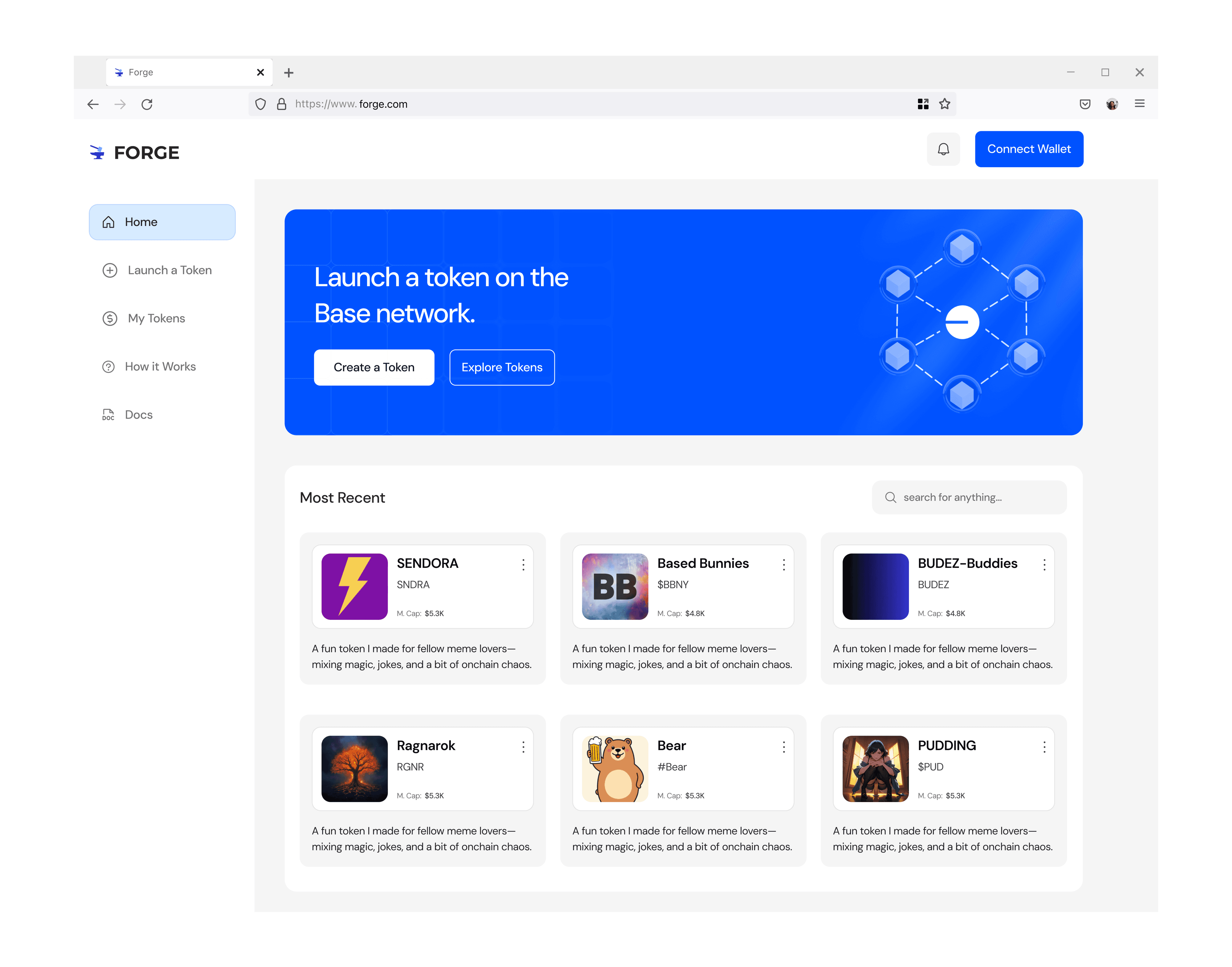 Token Launcher — Homepage