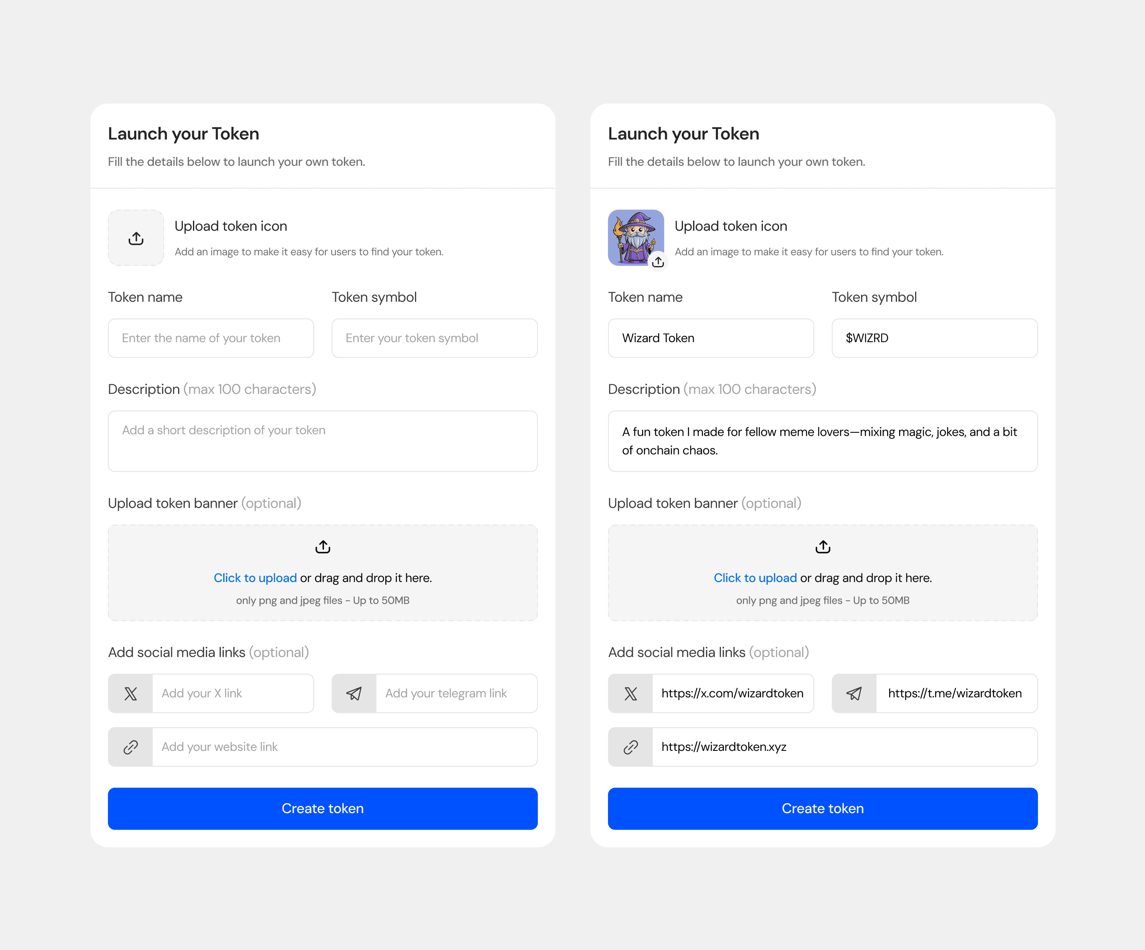 UI States — Empty & Filled