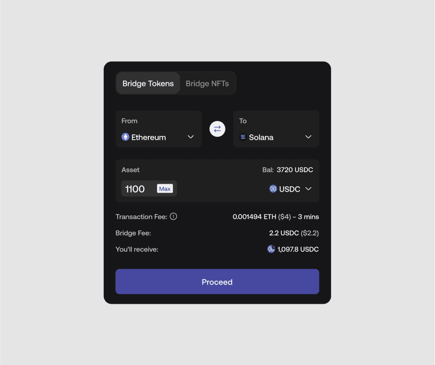 Crypto Bridge — Dark Mode